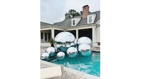 Image of a Silver Giant Orb - 6ft