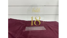 Image of a Acrylic and Gold Table Numbers 1-20