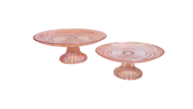 Image of a Vintage Pink Decorative Cake Platter