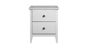 Image of a Greensport White Wood Nightstand