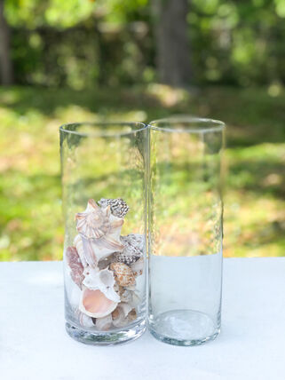 V-Shaped Glass Vase 11” Tall - The Celebration Place