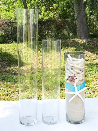 V-Shaped Glass Vase 11” Tall - The Celebration Place