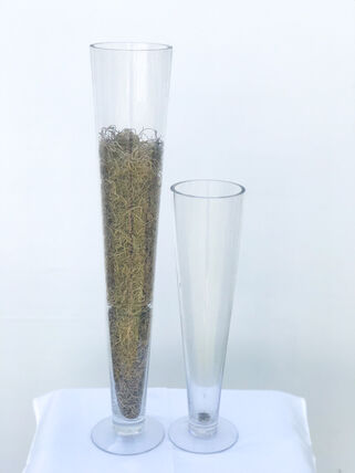 V-Shaped Glass Vase 11” Tall - The Celebration Place