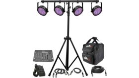 Image of a (4) Chauvet DJ SlimPAR 56 RGB Par w/ Stand