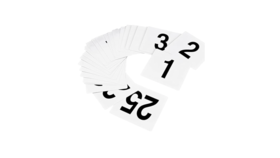 Image of a 4" White Table Number Card Set