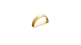Image of a 2" Matte Gold Semicircle Napkin Ring