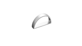 Image of a 2" Matte Silver Semicircle Napkin Ring