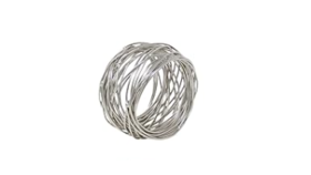 Image of a 2" Silver Mesh Napkin Ring