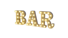 Image of a "BAR" Marquee Decor Light
