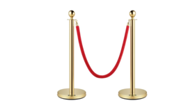 Image of a 3 ft. Gold Stanchion Post
