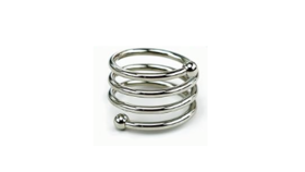 Image of a 2" Silver Spiral Napkin Rings