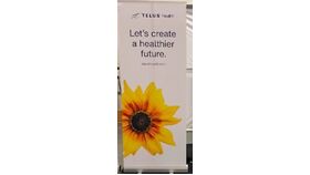 Image of a 2025 CORPO - Bannière / Roll-up banner - Let's create - JAUNE/YELLOW - Eng