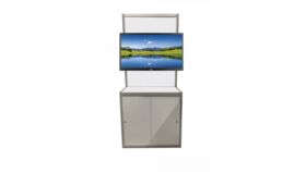 Image of a TV Kiosk with Storage - 1m wide x 0.5m deep x 8ft high