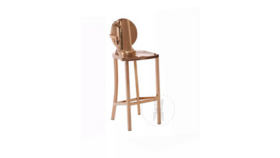 Image of a Bar Stool Metal Chair-Rose Gold