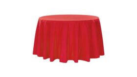 Image of a 120" Rd. Tablecloth Red