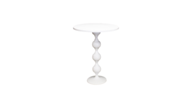 Image of a White Aluminum Highboy Table