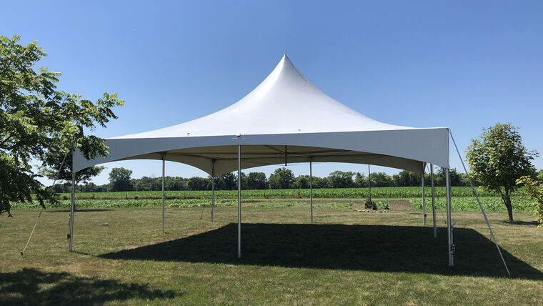 30x30 High Peak Frame Tent - Ohio Tables and Chairs