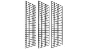 Image of a 6' x 6' Black Grid Wall Panel