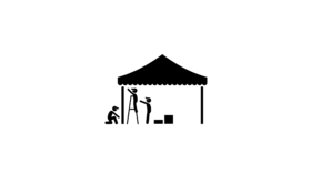 Image of a 10x10 Tent Setup
