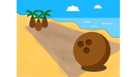 Image of a Deluxe Coconut Pineapple  Bowling Alley