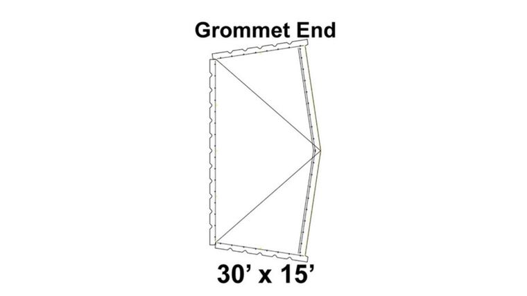 15x30 Grommet End Tent Top : goodshuffle.com