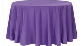 Image of a 120" round polyester Purple linen
