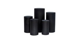 Image of a 5 Black Spandex COVERS (pedestals rented separately)