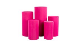 Image of a 5 Hot Pink Spandex COVERS (pedestals rent separately)