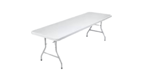 Image of a 8' x 30" Rectangle Plastic Folding Tables