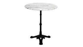 Image of a Black and Marble Top Bistro Tables