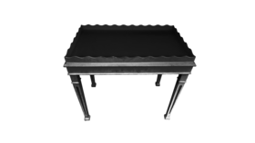 Image of a Black Scalloped Tray Table