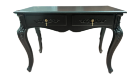 Image of a Black Console Writing Table