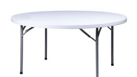 Image of a Plastic Folding Table 60" Round