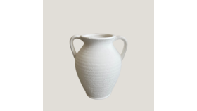 Image of a White Ceramic Pot (14.5" H)