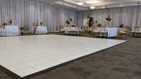 Image of a 20x20 Black and White Dance Floor