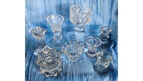 Image of a Glass Candlestick Holders