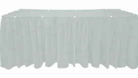 Image of a Light Grey Table Skirt