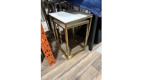 Image of a Vinci Marble & Brass Nesting Table (25005-2024-100)