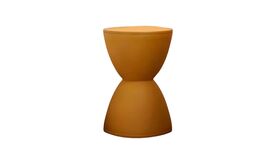Image of a 17" x 12" Plastic Hourglass Stool Side Table | Ginger
