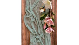 Image of a Gauze Table Runner - 16' Pastel Teal