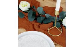 Image of a Table Runner/Gauze/Terracotta