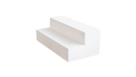 Image of a 16" x 4' White Wooden 2 Step Unit