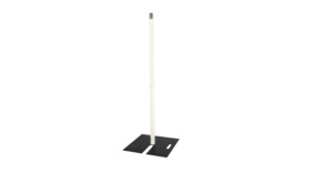 Image of a 12' Ivory Fabric Pole Cover
