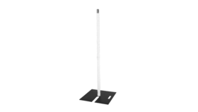Image of a 12' White Fabric Pole Cover