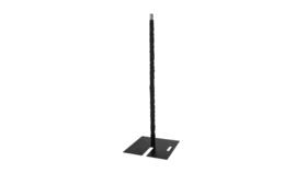 Image of a 8' Black Fabric Pole Cover