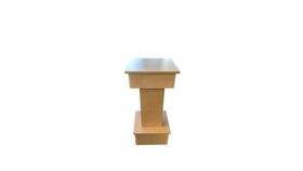 Image of a 35" Medium Swivel Plinth | Blond Oak Wood