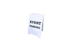 Image of a 45" White Customizable A-Frame Sandwich Board Sign