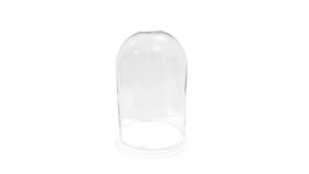 Image of a 18" Glass Cloche | White Bottom