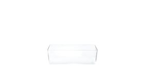 Image of a 12" x 4" x 4" Low Rectangular Glass Planter Terrarium | Clear