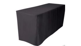 Image of a (RENTAL) 4' Black Table Cloth